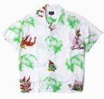 OBEY DEVILS WOVEN BUTTON UP SHIRT WHITE - Image 2