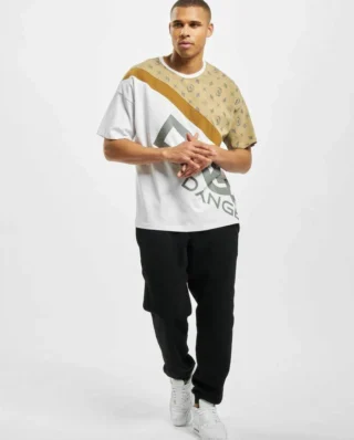 DANGEROUS DNGRS MEN T-SHIRT BEAR WHITE - Dangerous DNGRS