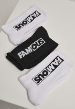 Famous Stars And Straps Pack Of 3 White/Black/White Socks - Image 2