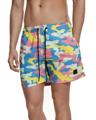 Urban Classics TB2053 Swim Shorts Happy Camo - UrbanClassics