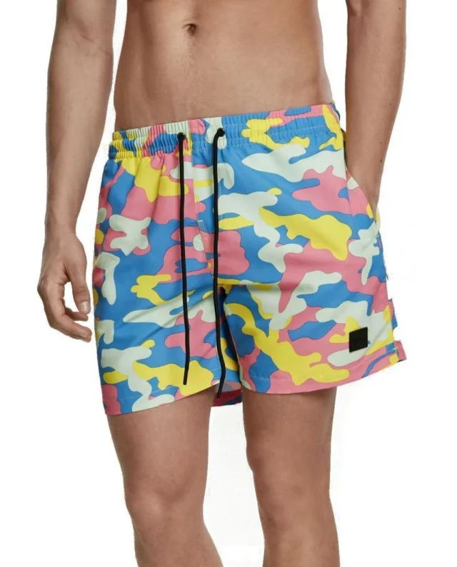 Urban Classics TB2053 Swim Shorts Happy Camo - UrbanClassics