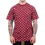 WU WEAR WUITTON T-SHIRT BURGUNDY RED