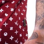 WU WEAR WUITTON T-SHIRT BURGUNDY RED - Image 2