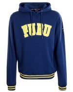 FUBU COLLEGE SSL HOODED SWEATSHIRT NAVY YELLOW WHITE