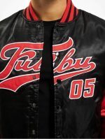 FUBU VARSITY JACKET BLACK RED WHITE - Image 2