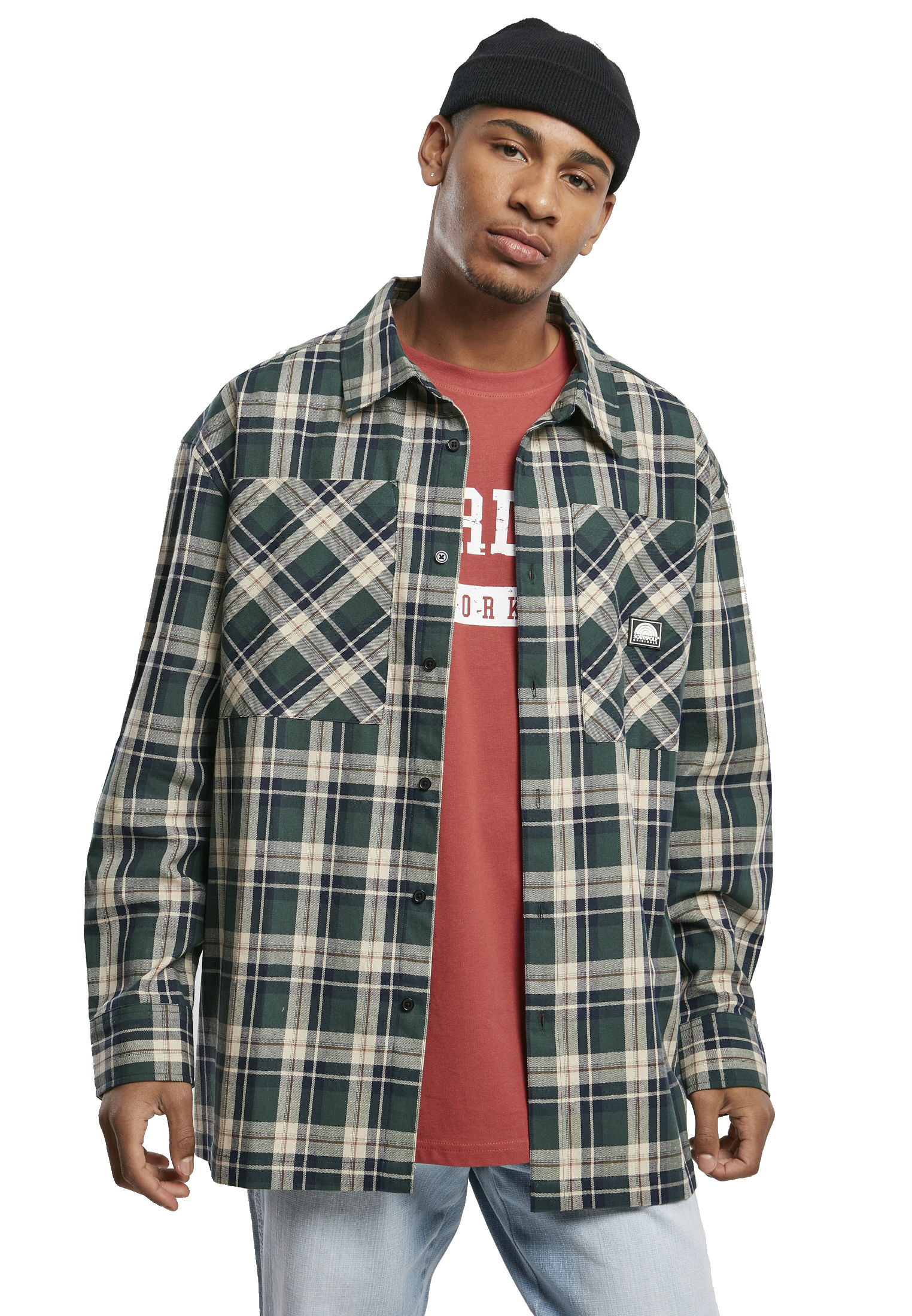 SOUTHPOLE SP029 CHECK FLANNEL SHIRT GREEN