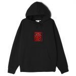 OBEY STACK HOOD FLEECE BLACK - Image 2