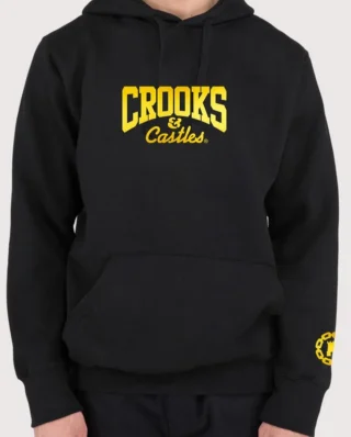 CROOKS AND CASTLES OG CORE LOGO FOIL HOODIE BLACK - Crooks & Castles
