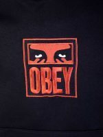 OBEY STACK HOOD FLEECE BLACK - Image 4