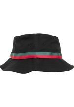 FLEXFIT STRIPE BUCKET HAT BLACK