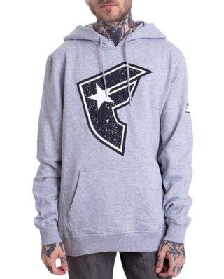 FAMOUS STARS AND STRAPS COMPOSITION HOODIE GREY