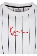 Karl Kani Small Signature Pinstripe Tee White KKMQ32041WHT - Image 4
