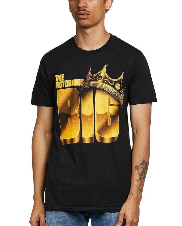 ROCK OFF BIGGIE SMALLS UNISEX TEE THE NOTORIOUS BLACK