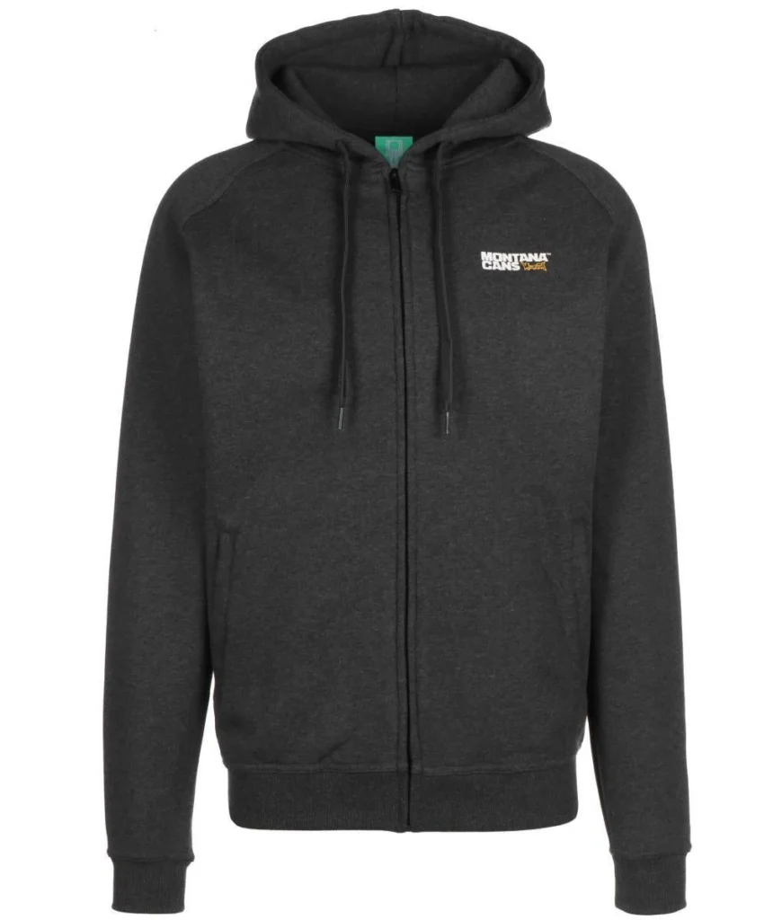 MONTANA LOGO TYPO+LOGO ZIP HOODIE CHARCOAL