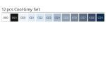 STYLEFILE MARKER BRUSH 12 PCS SET SFSBR12CG COOL GREY - Image 2