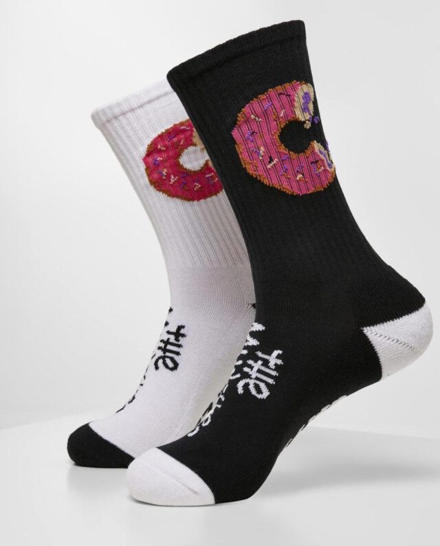 CAYLER AND SONS MUNCHIES SOCKS 2-PACK BLACK/WHITE