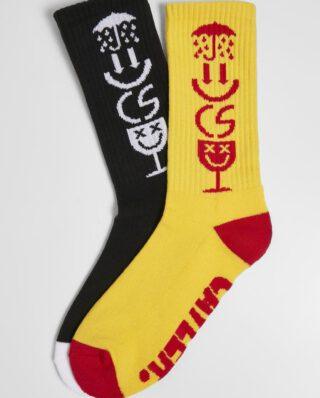 CS2676_P7-02581(1) CAYLER AND SONS ICONIC ICONS SOCKS 2-PACK BLACK/YELLOW - Cayler and Sons