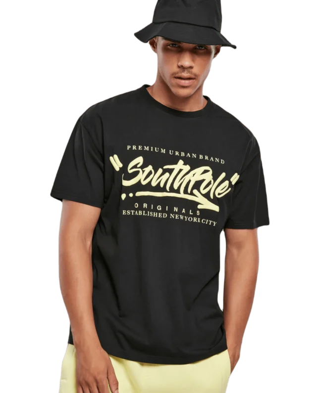 SOUTHPOLE SHORT SLEEVE TEE SP084 BLACK