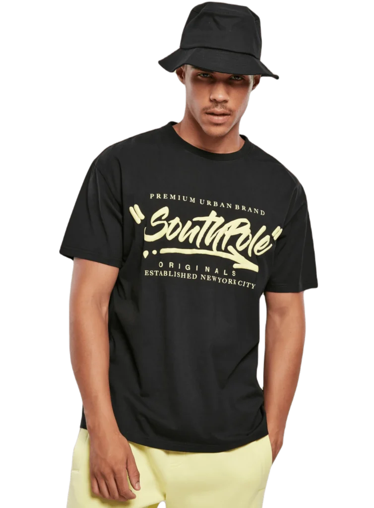 SOUTHPOLE SHORT SLEEVE TEE SP084 BLACK