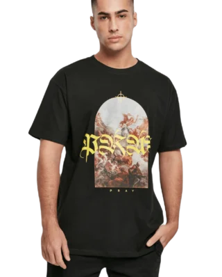 MISTER TEE PRAY PAINTING OVERSIZE TEE MT1801 BLACK