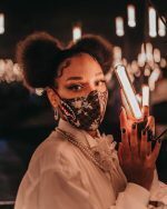 SPRAYGROUNDSHARKFLOWER VEGAN LEATHER FACE MASK - Image 5