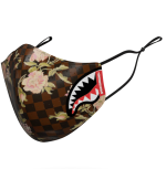 SPRAYGROUNDSHARKFLOWER VEGAN LEATHER FACE MASK
