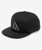 HUF UNSTRUCTURED TRIPLE TRIANGLE SNAPBACK BLACK