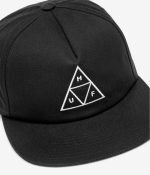 HUF UNSTRUCTURED TRIPLE TRIANGLE SNAPBACK BLACK - Image 2