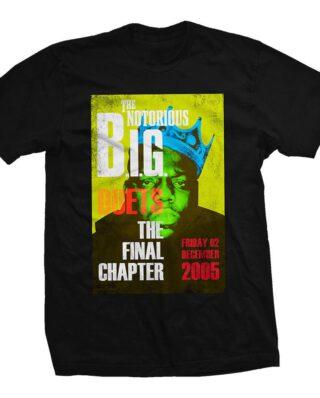 ROCK OFF BIGGIE SMALLS UNISEX TEE: FINAL CHAPTER BLACK
