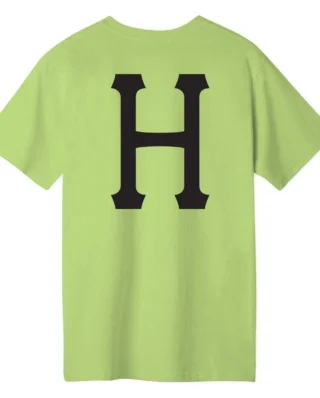 HUF ESSENTIALS CLASSIC H TEE LIME - HUF