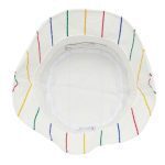 KARL KANI SIGNATURE PINSTRIPE BUCKET HAT KKWACCQ12105WHT WHITE - Image 3