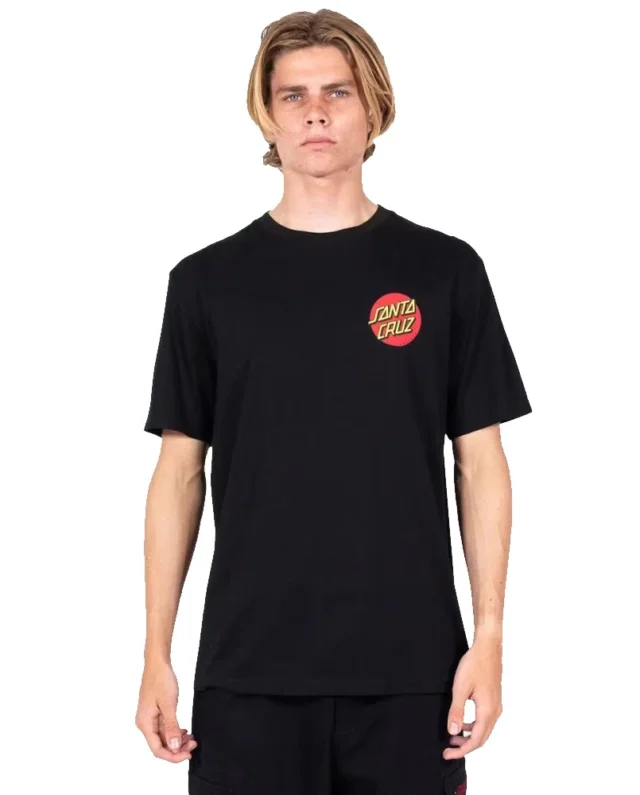 SANTA CRUZ CLASSIC DOT CHEST T-SHIRT SCA-TEE-10755 BLACK