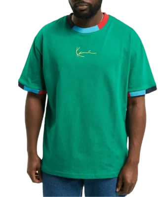 KARL KANI MAN SMALL SIGNATURE TEE KKMQ12129GRN GREEN