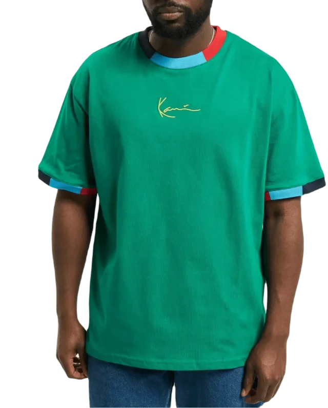 KARL KANI MAN SMALL SIGNATURE TEE KKMQ12129GRN GREEN