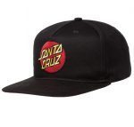 SANTA CRUZ CLASSIC DOT SNAPBACK CAP BLACK