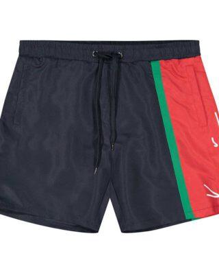 KARL KANI SIGNATURE BLOCK KKMQ12149NVY SHORTS NAVY/RED/GREEN