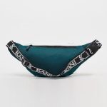 KARL KANI SIGNATURE TAPE WAIST BAG 13cm x 24cm x4cm GREEN/WHITE - Image 2