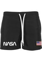 MISTER TEE NASA WORM LOGO SWIM SHORTS MT1162 BLACK - Image 2
