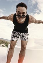 URBAN CLASSICS TB2679 PATTERN SWIM SHORTS PALM WHITE - Image 4
