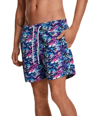 URBAN CLASSICS TB3533 MULTICOLOR SWIM SHORTS BLUE/PINK - UrbanClassics