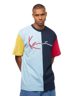 KARL KANI SIGNATURE TEE KKMQ22154NVY NAVY/LIGHTBLUE/RED