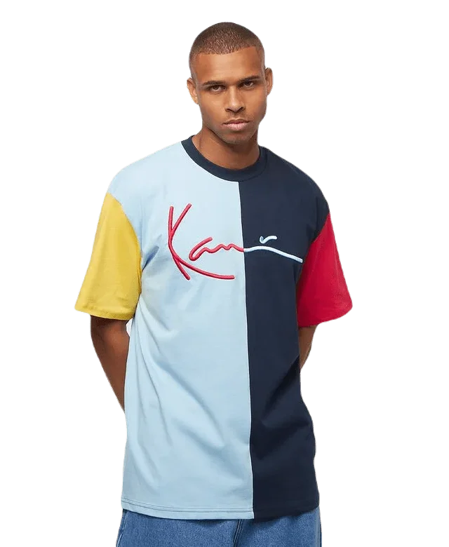 KARL KANI SIGNATURE TEE KKMQ22154NVY NAVY/LIGHTBLUE/RED