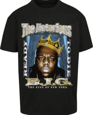 UPSCALE STUDIOS BIGGIE CROWN OVERSIZE TEE MT1821 BLACK - Notorius Big