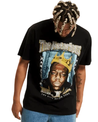UPSCALE STUDIOS BIGGIE CROWN OVERSIZE TEE MT1821 BLACK