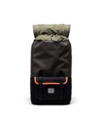 HERSCHEL SUPPLY LITTLE AMERICA BACKPACK PRO 11038-04940 IVY GREEN/BLACK/SHOCKING ORANGE  17.75 "(H) x 11.25"(W) x 6"(D), 28L - Image 2