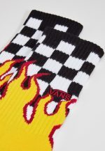 VANS MN FLAME CHECK CREW SOCKS BLACK/WHITE CHECK/FLAME VN0A4TQIZIA1 - Image 2