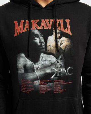 MISTER TEE TUPAC MAKAVELI HOODY MT1319 BLACK - Mr.Tee