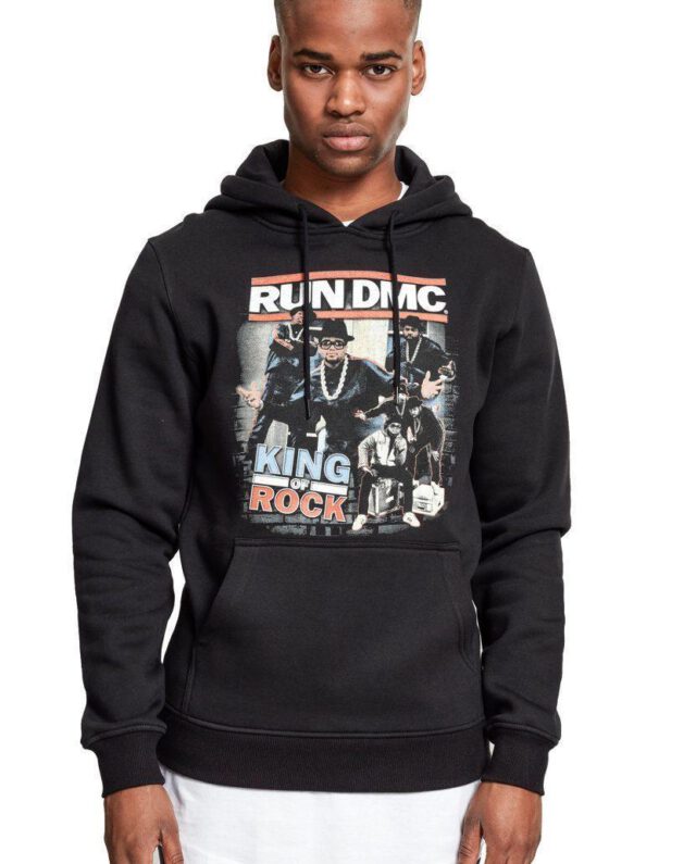 MISTER TEE RUN DMC KING OF ROCK HOODY MT564 BLACK