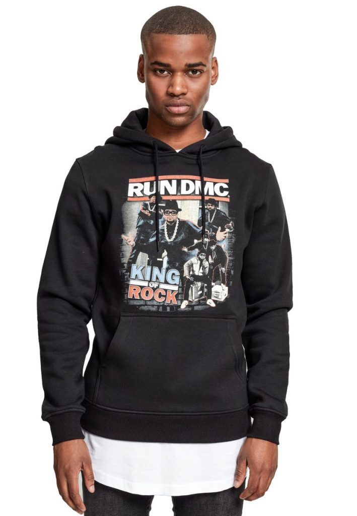 MISTER TEE RUN DMC KING OF ROCK HOODY MT564 BLACK