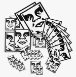 OBEY STICKER PACK 2-ICON FACE 100270001-AST